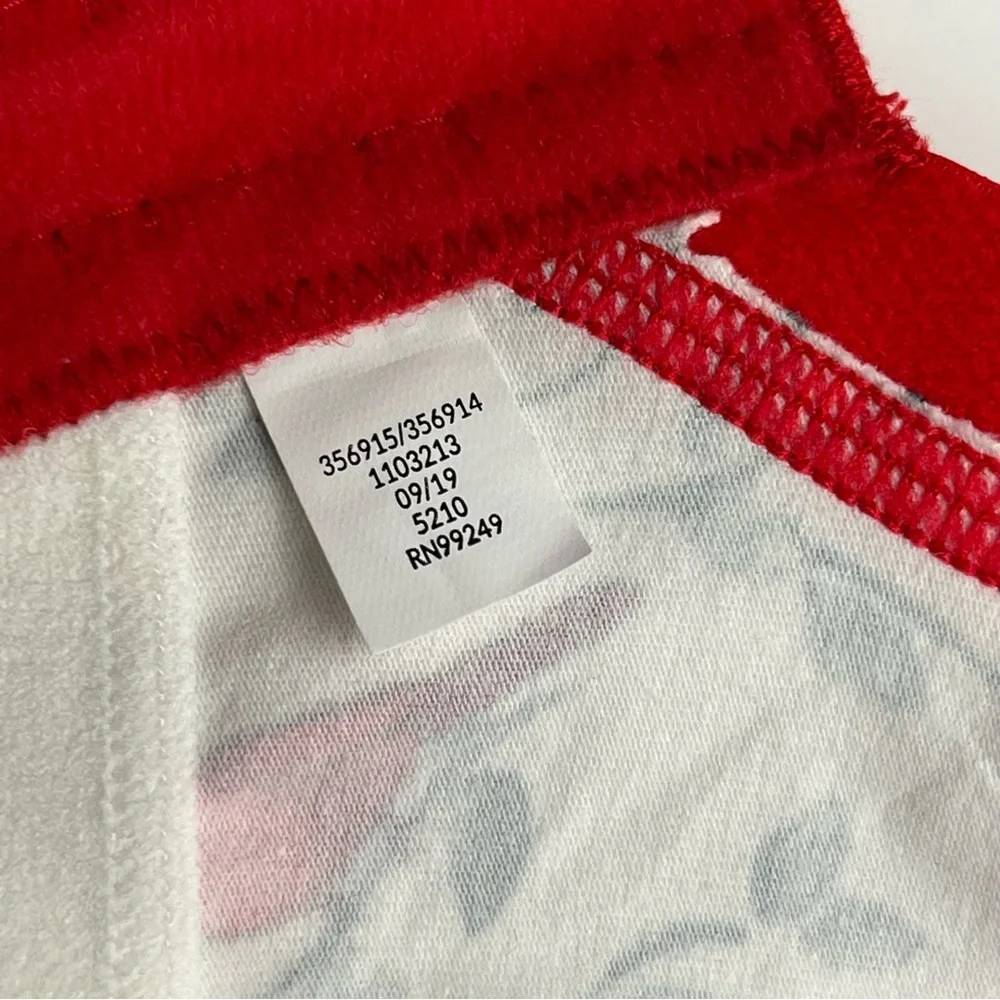 Catherines Intimates No Wire Cotton Comfort White Red Cardinal Bra Size 48DD NEW